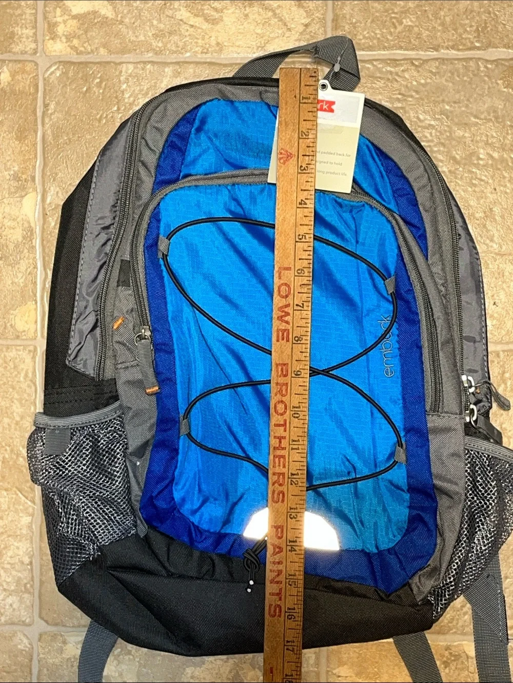 NWT Embark Kids Blue and Gray Everyday Backpack